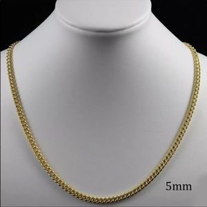 NEW MEN GOLD LINK CHAIN FLASHY NECKLACE